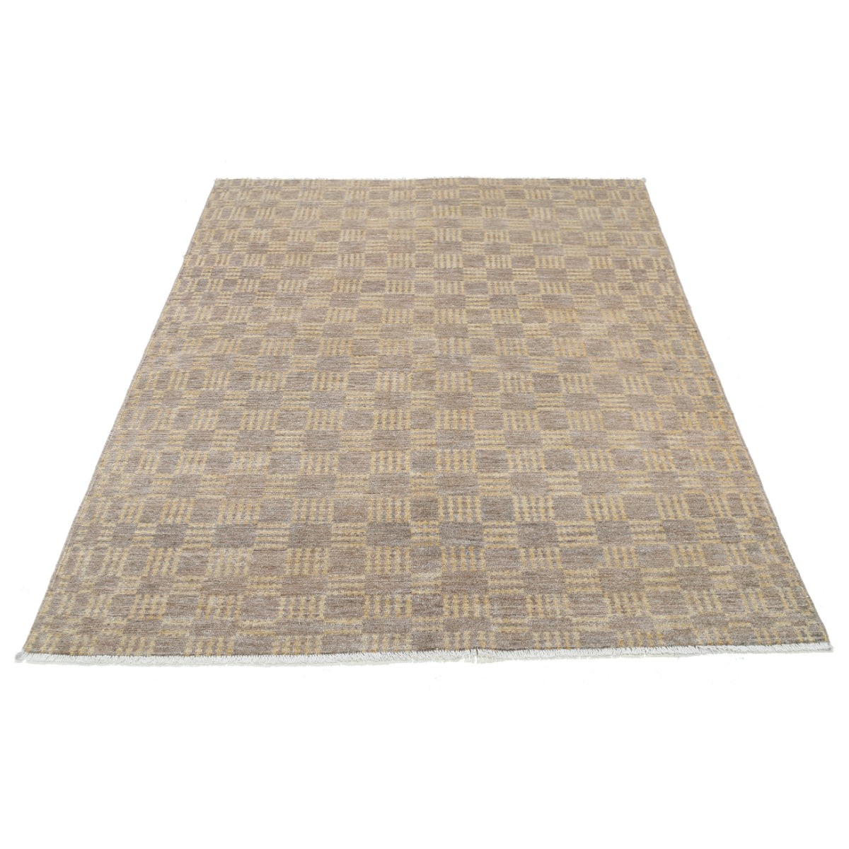 Modcar 5x6 Handmade Double Knotted Washable Wool Rug - Colorful