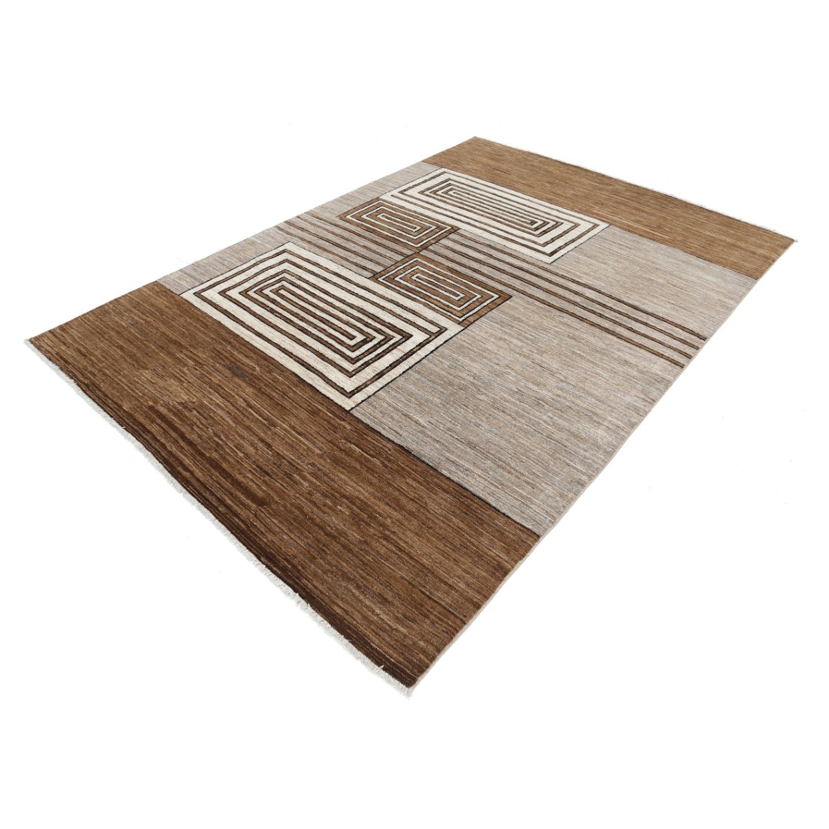 Modcar 7x10 Handmade Double Knotted Washable Wool Rug - Colorful