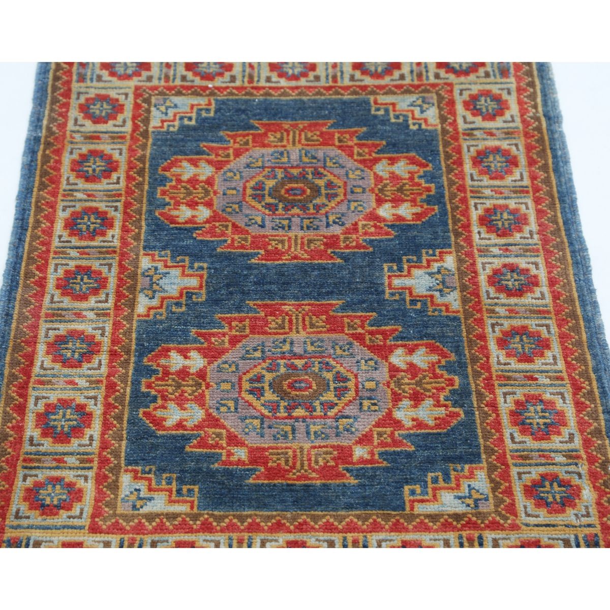 Revival 2x3 Handmade Double Knotted Washable Wool Rug - Colorful