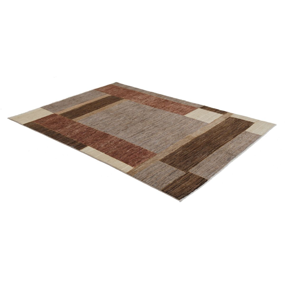 Modcar 5x7 Handmade Double Knotted Washable Wool Rug - Colorful