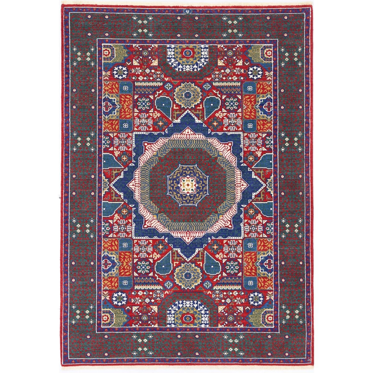 Gulshan 4x6 Machine-Made Washable Wool Rug - Colorful