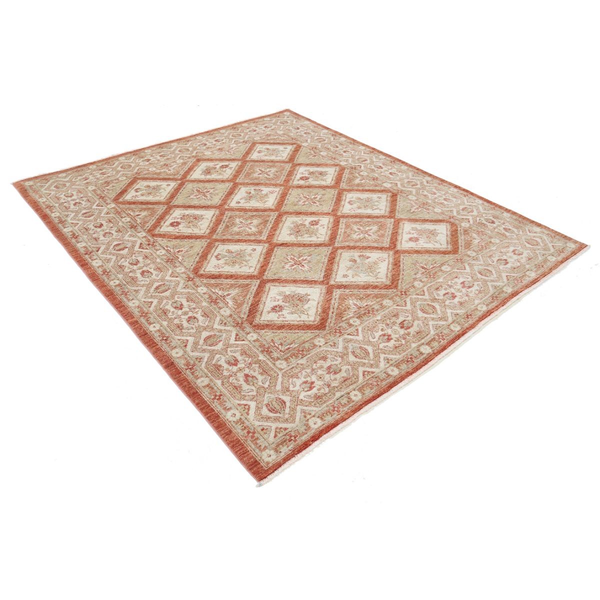 Ziegler 7x8 Handmade Double Knotted Washable Wool Rug - Colorful