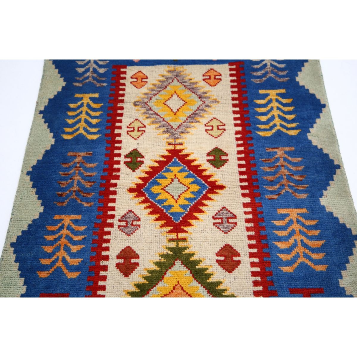 Revival 3x5 Handmade Double Knotted Washable Wool Rug - Colorful