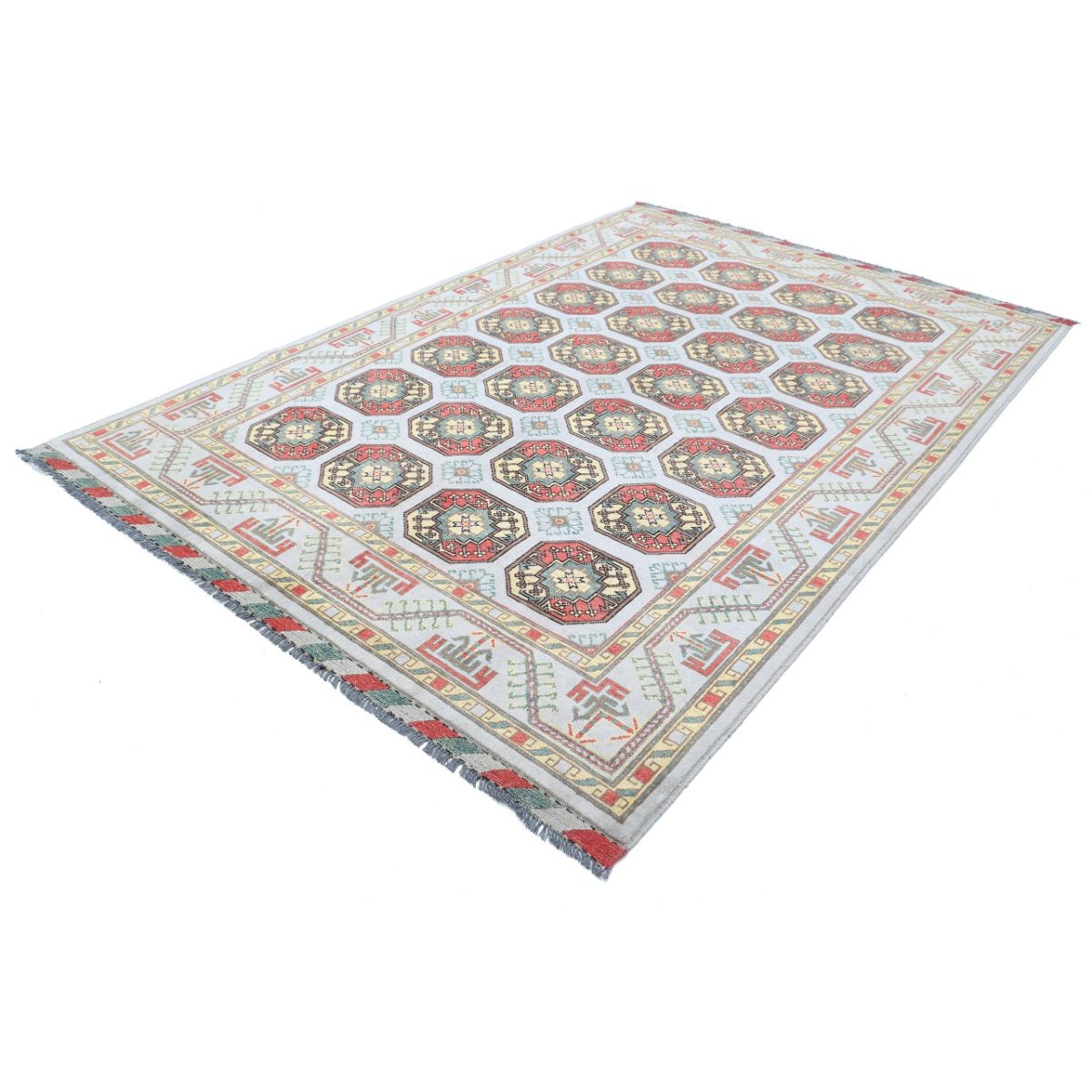 Revival 7x9 Handmade Double Knotted Washable Wool Rug - Colorful
