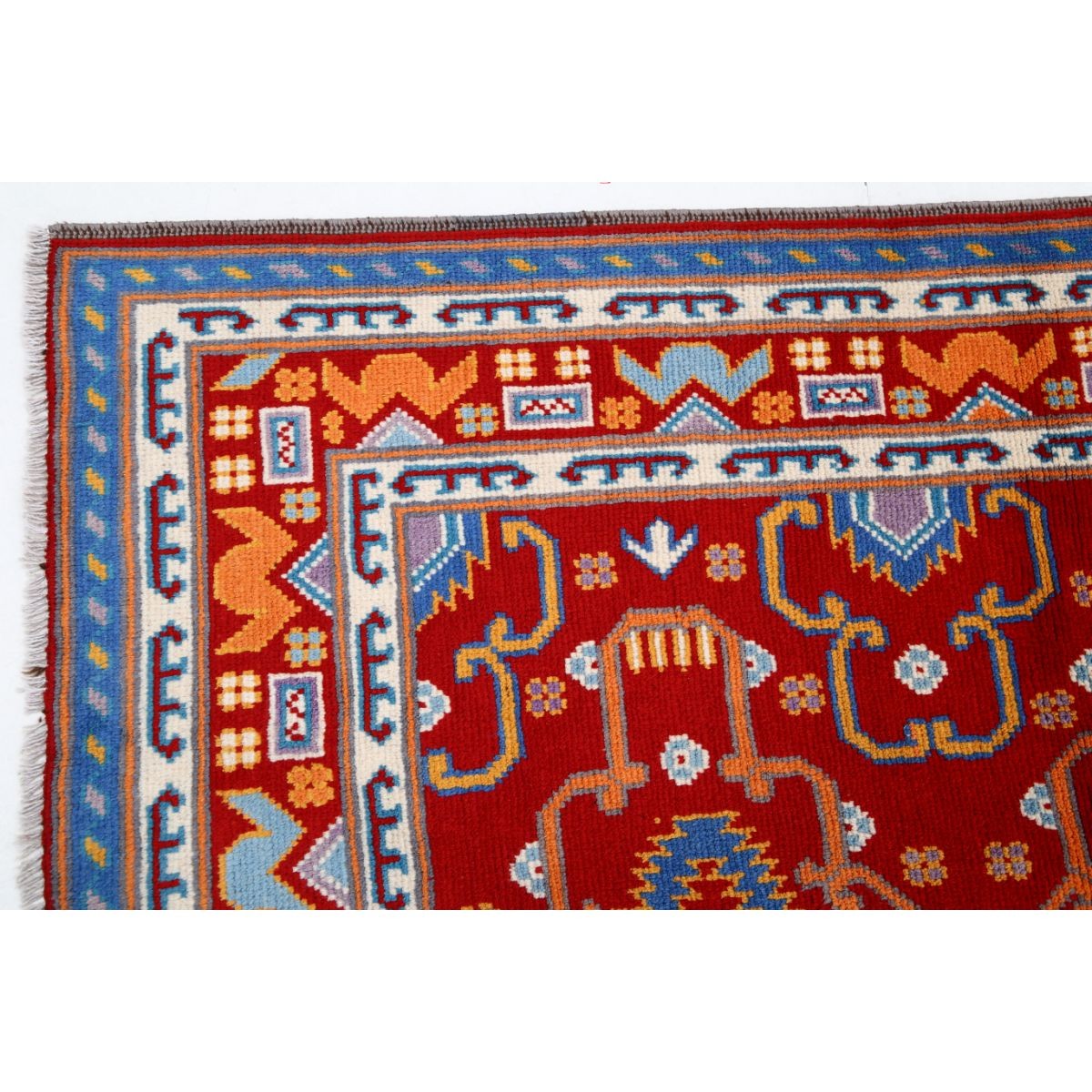 Revival 5x7 Handmade Double Knotted Washable Wool Rug - Colorful