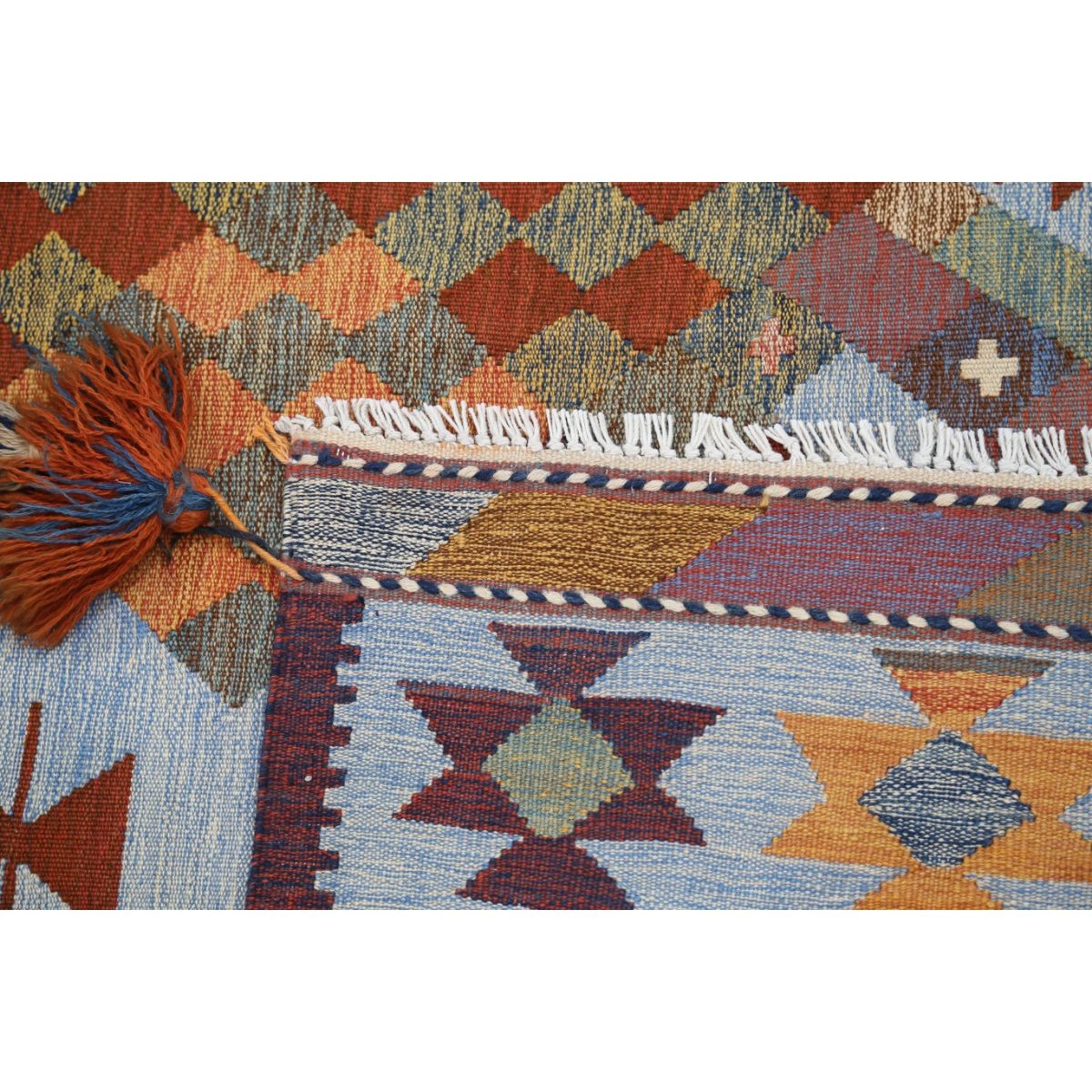 Kafkaas 5x7 Hand Woven Washable Wool Rug - Colorful