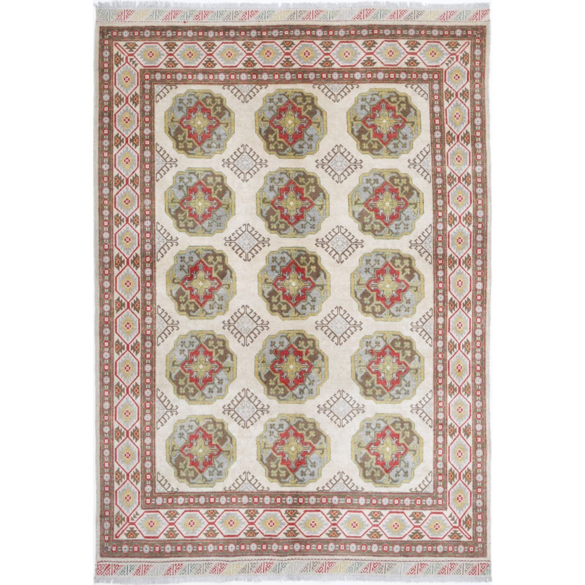 Revival 6x8 Handmade Double Knotted Washable Wool Rug - Colorful