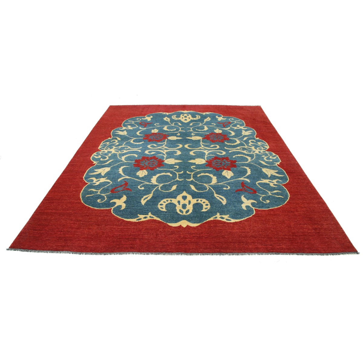Modcar 8x10 Handmade Double Knotted Washable Wool Rug - Colorful