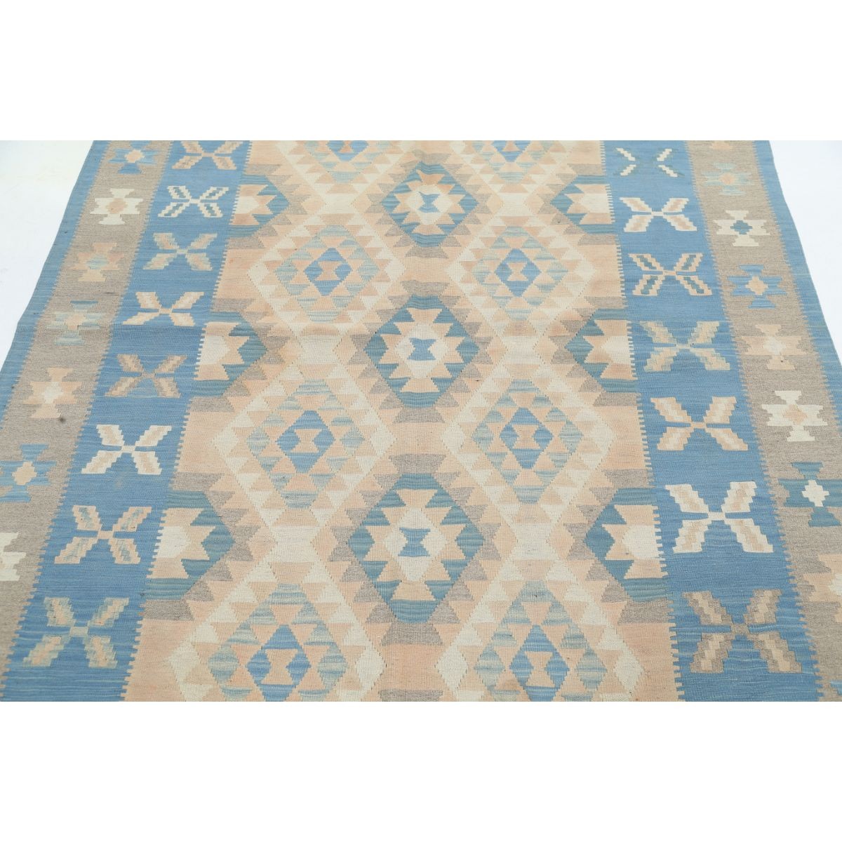 Kafkaas 5x7 Hand Woven Washable Wool Rug - Soft Hues
