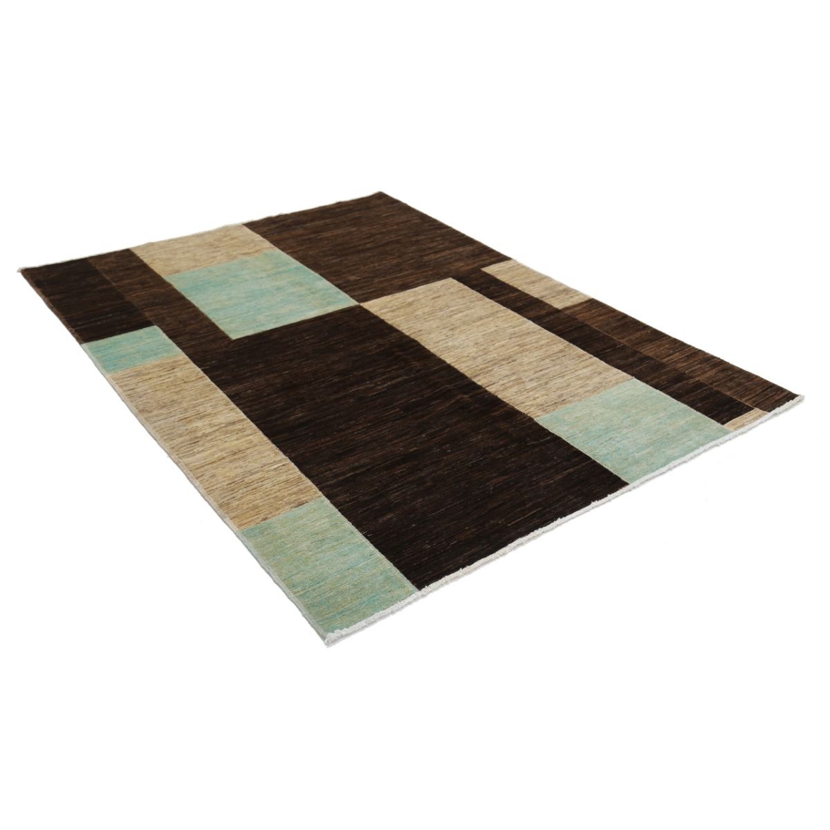 Modcar 6x8 Handmade Double Knotted Washable Wool Rug - Colorful