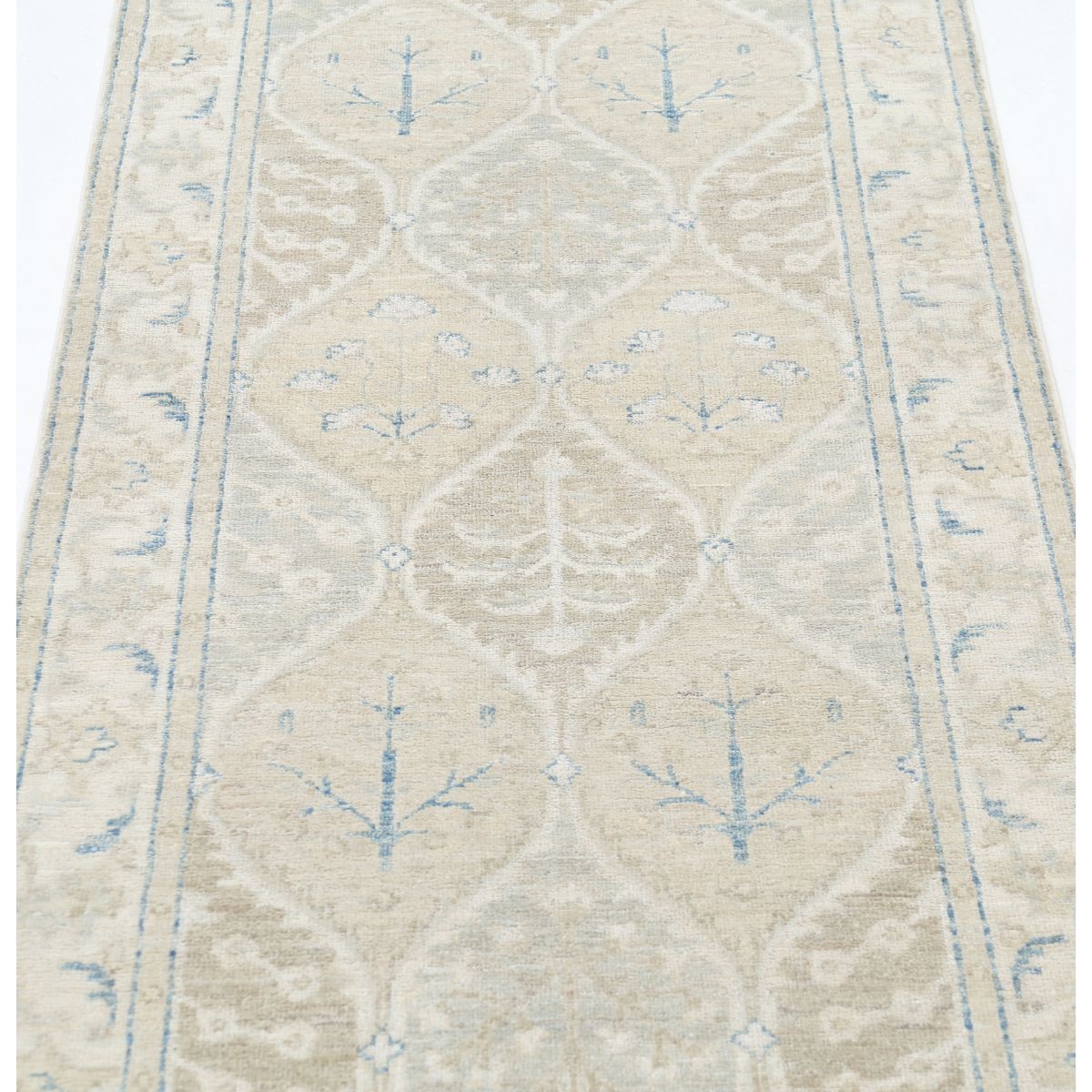 Serenity 3x9 Handmade Double Knotted Washable Wool Runner - Soft Hues