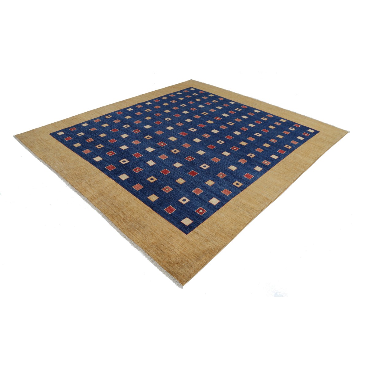Modcar 8x9 Handmade Double Knotted Washable Wool Rug - Colorful