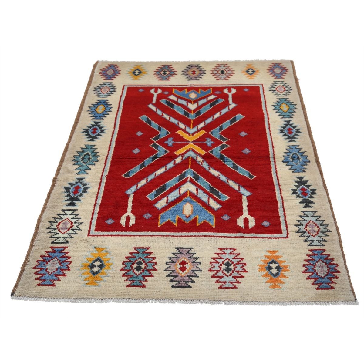 Revival 3x5 Handmade Double Knotted Washable Wool Rug - Colorful