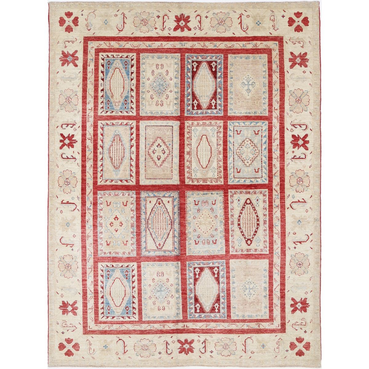 Bakhtiari 7x9 Handmade Double Knotted Washable Wool Rug - Colorful