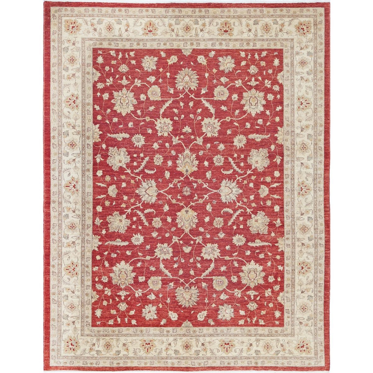 Ziegler 9x11 Handmade Double Knotted Washable Wool Rug - Colorful