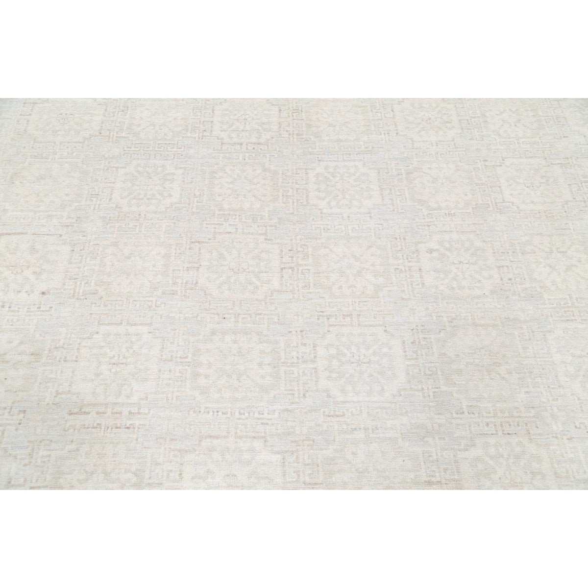 Khotan 17x24 Handmade Double Knotted Washable Wool Rug - Soft Hues