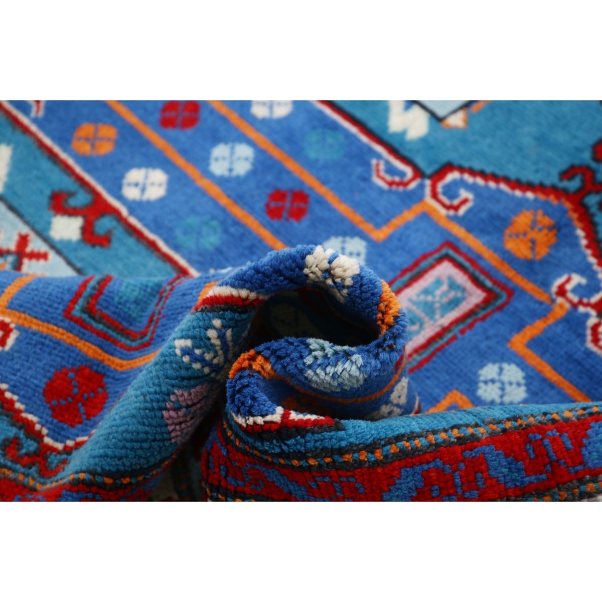 Revival 5x6 Handmade Double Knotted Washable Wool Rug - Colorful