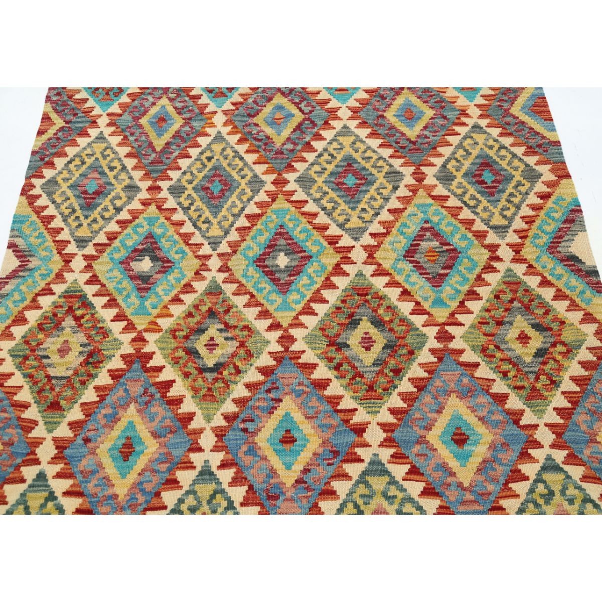Maimana 4x6 Hand Woven Washable Wool Rug - Colorful