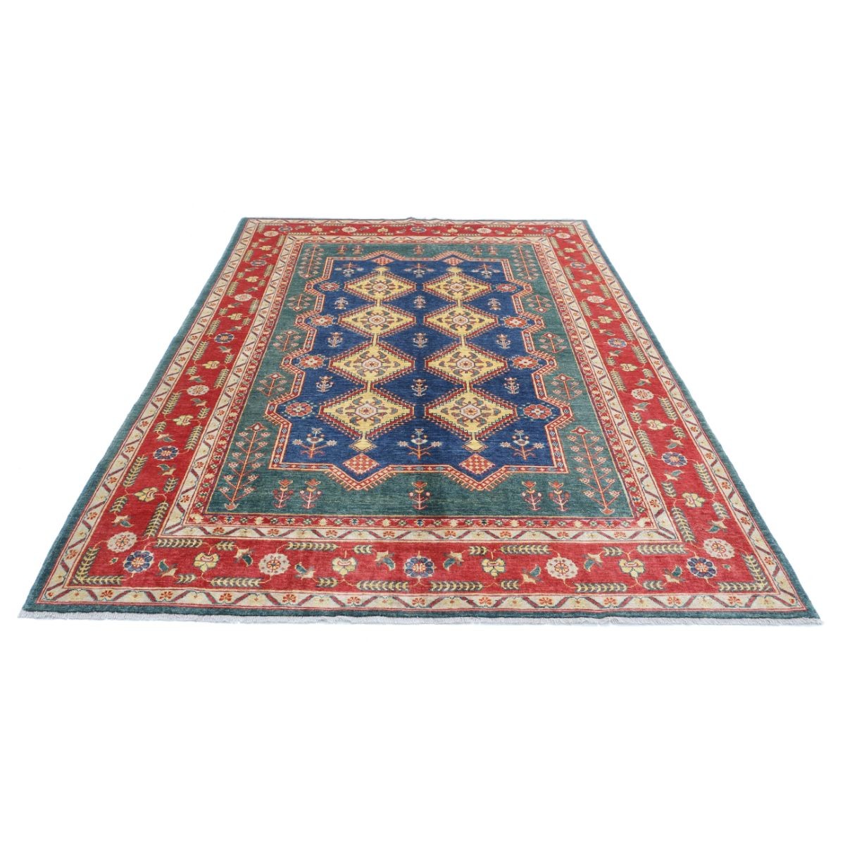 Revival 7x9 Handmade Double Knotted Washable Wool Rug - Colorful