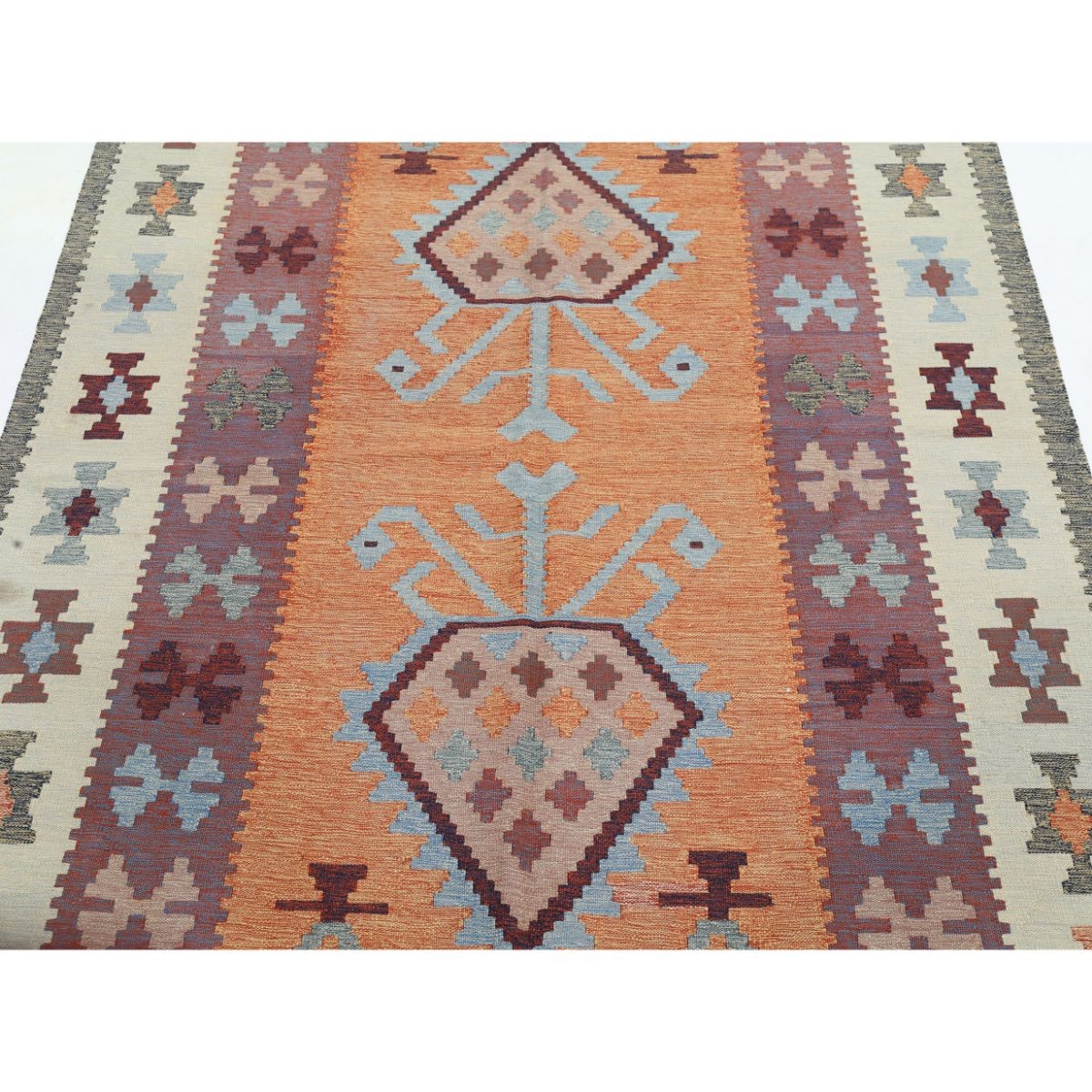 Kafkaas 5x7 Hand Woven Washable Wool Rug - Colorful