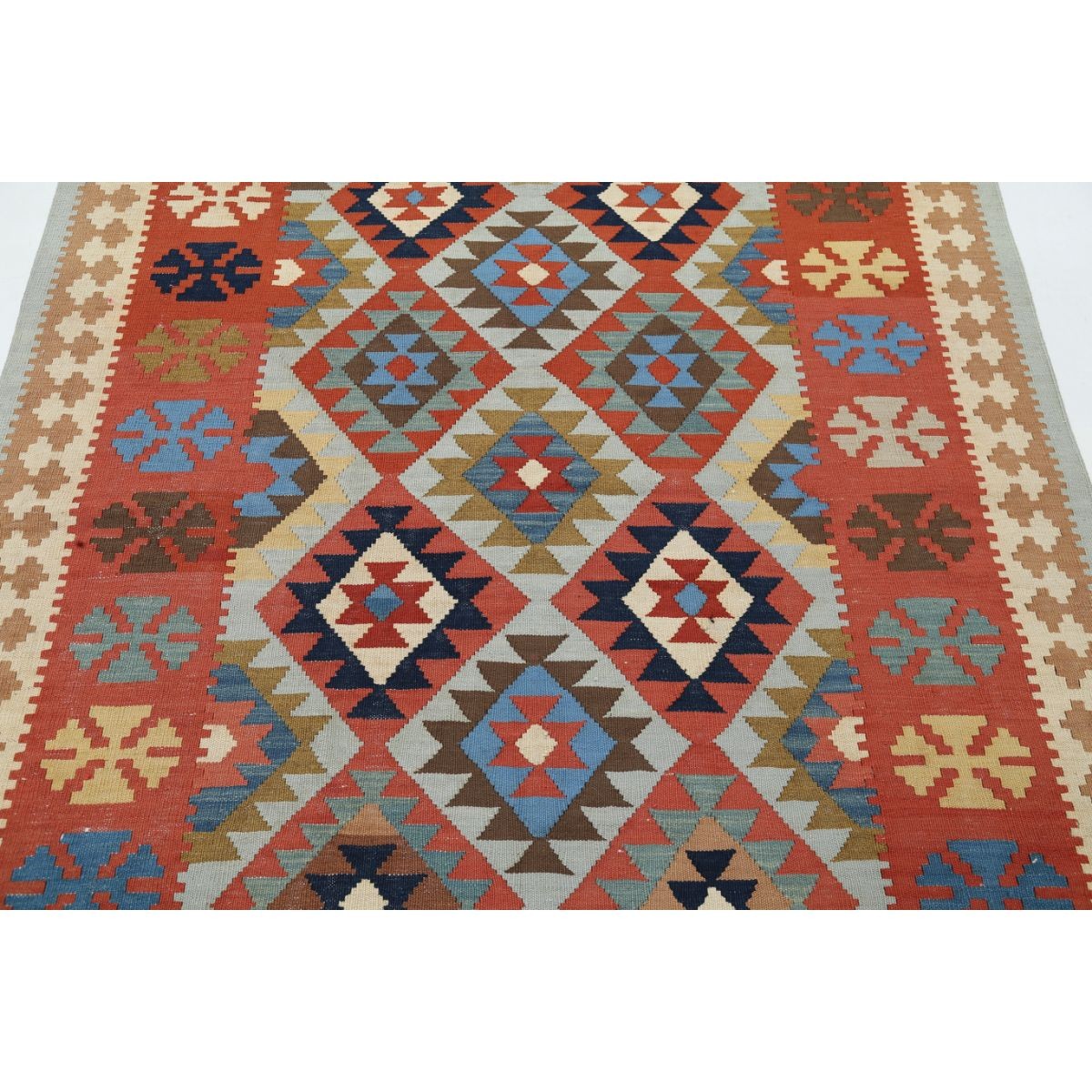 Kafkaas 5x7 Hand Woven Washable Wool Rug - Colorful