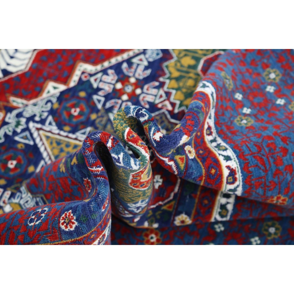 Gulshan 9x12 Powered Loom Washable Wool Rug - Colorful