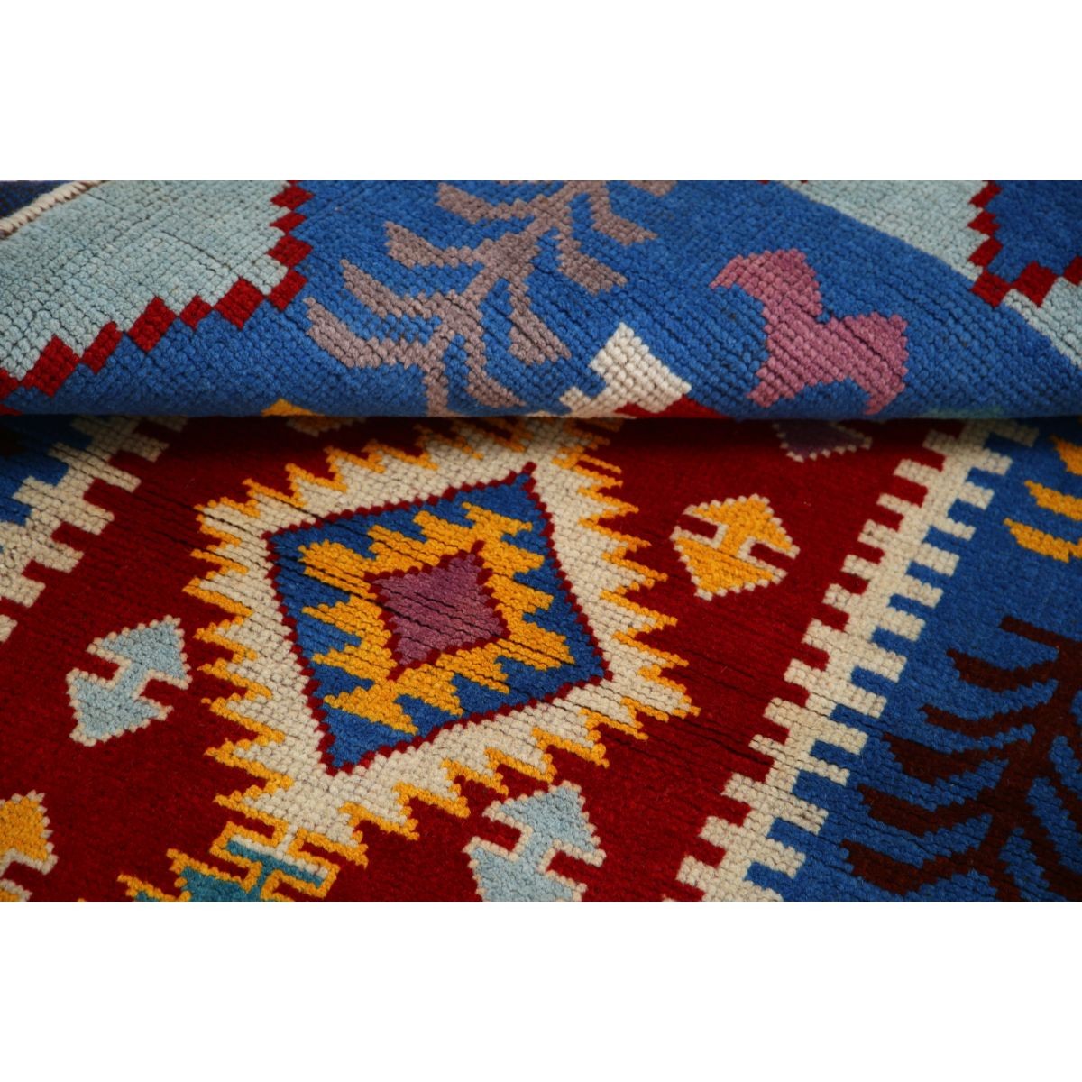 Revival 3x5 Handmade Double Knotted Washable Wool Rug - Colorful