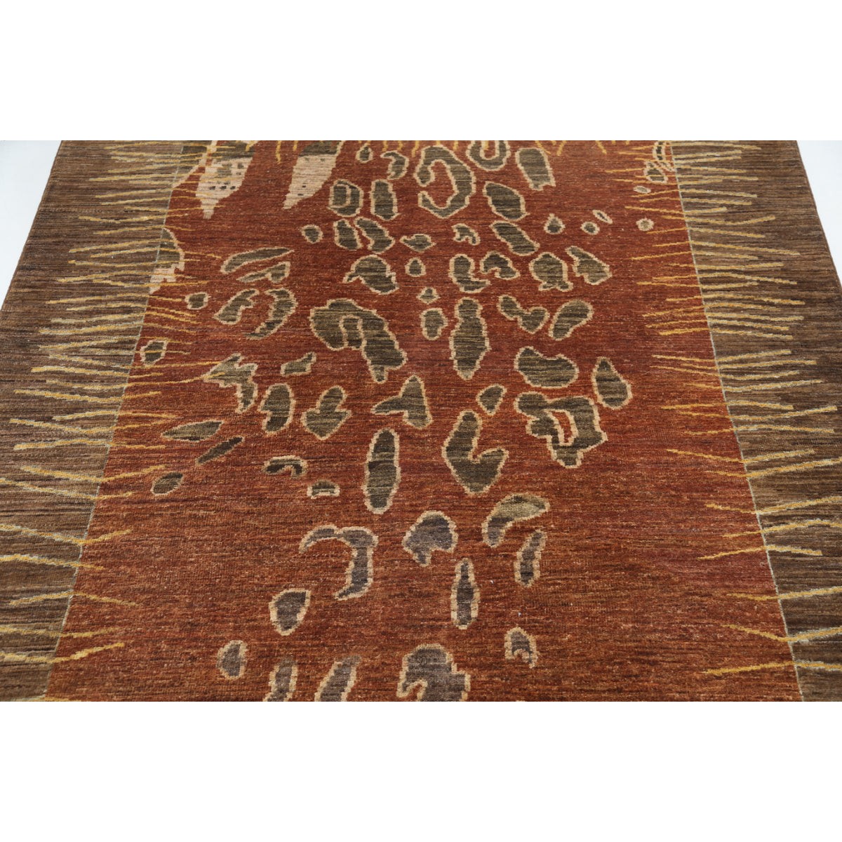 Modcar 5x7 Handmade Double Knotted Washable Wool Rug - Colorful