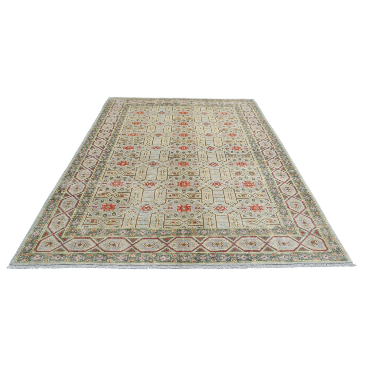 Revival 7x10 Handmade Double Knotted Washable Wool Rug - Colorful