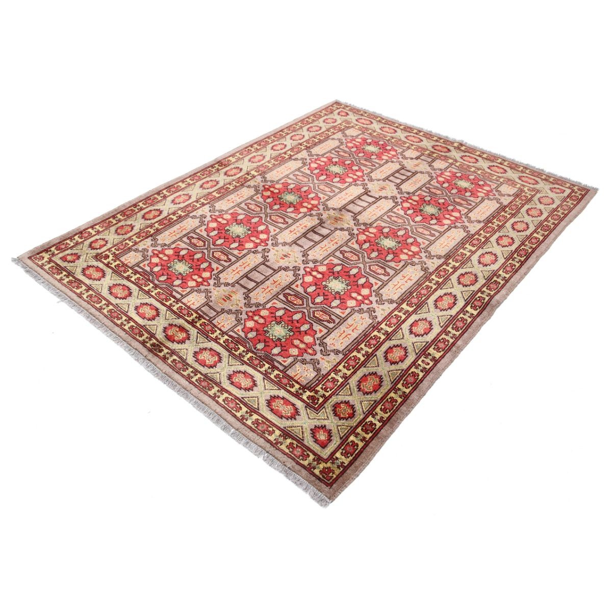 Revival 5x6 Handmade Double Knotted Washable Wool Rug - Colorful