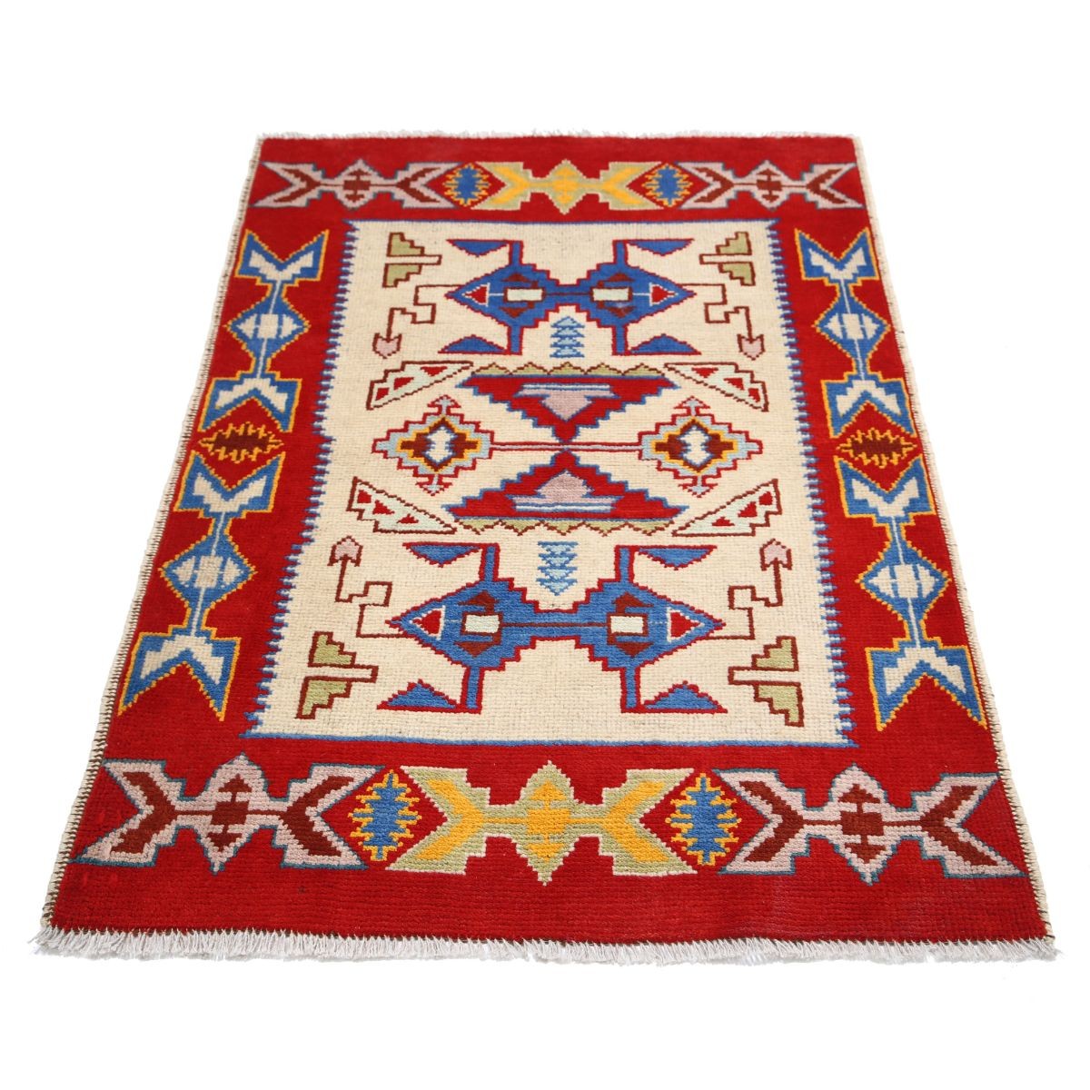 Revival 3x5 Handmade Double Knotted Washable Wool Rug - Colorful