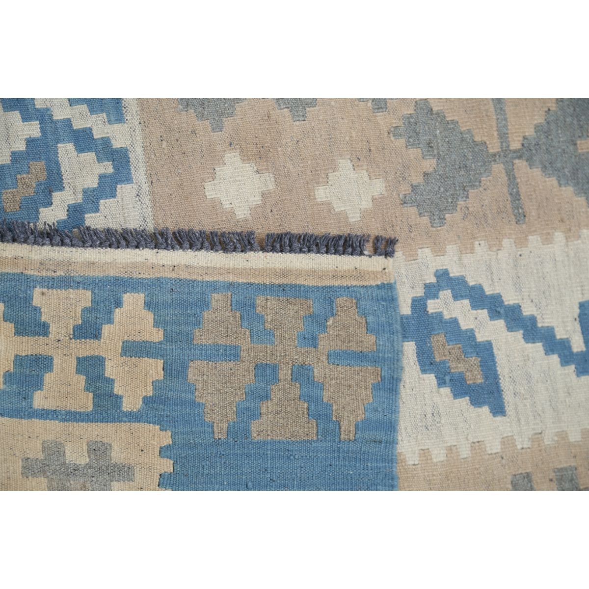 Kafkaas 5x7 Hand Woven Washable Wool Rug - Soft Hues