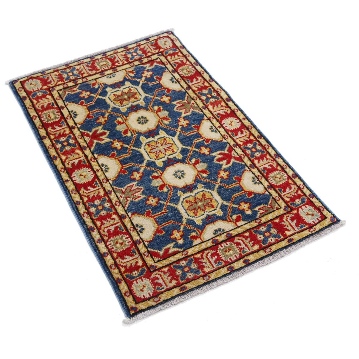Revival 2x3 Handmade Double Knotted Washable Wool Rug - Colorful