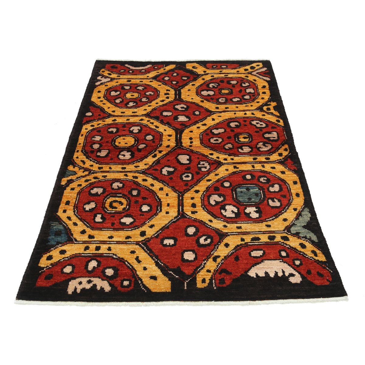 Revival 4x6 Handmade Double Knotted Washable Wool Rug - Colorful