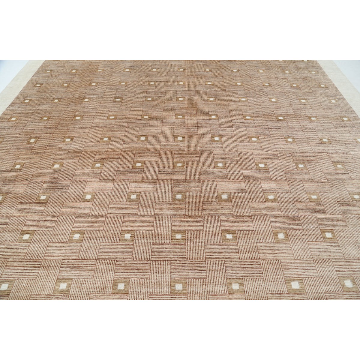 Modcar 12x17 Handmade Double Knotted Washable Wool Rug - Colorful