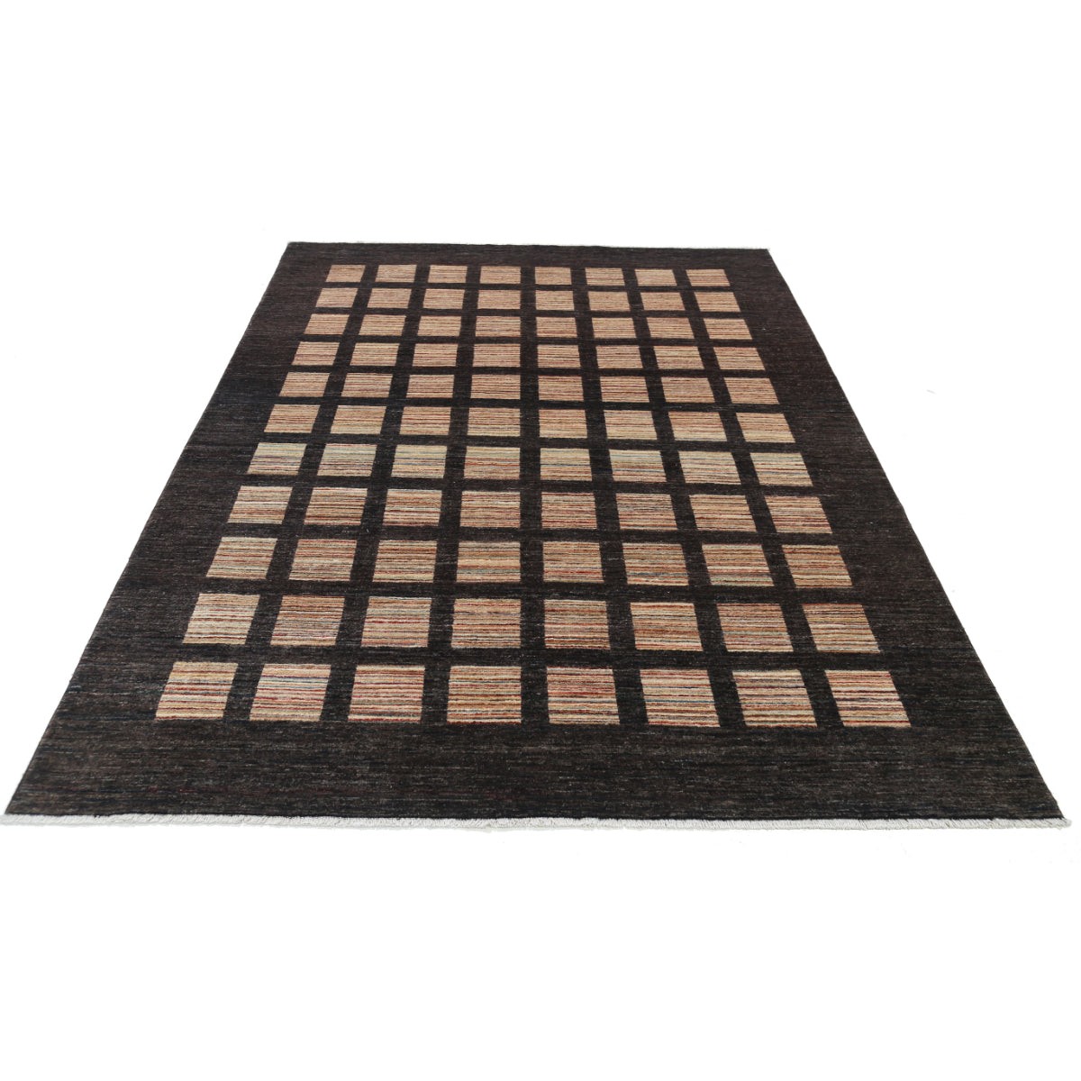Modcar 6x8 Handmade Double Knotted Washable Wool Rug - Colorful