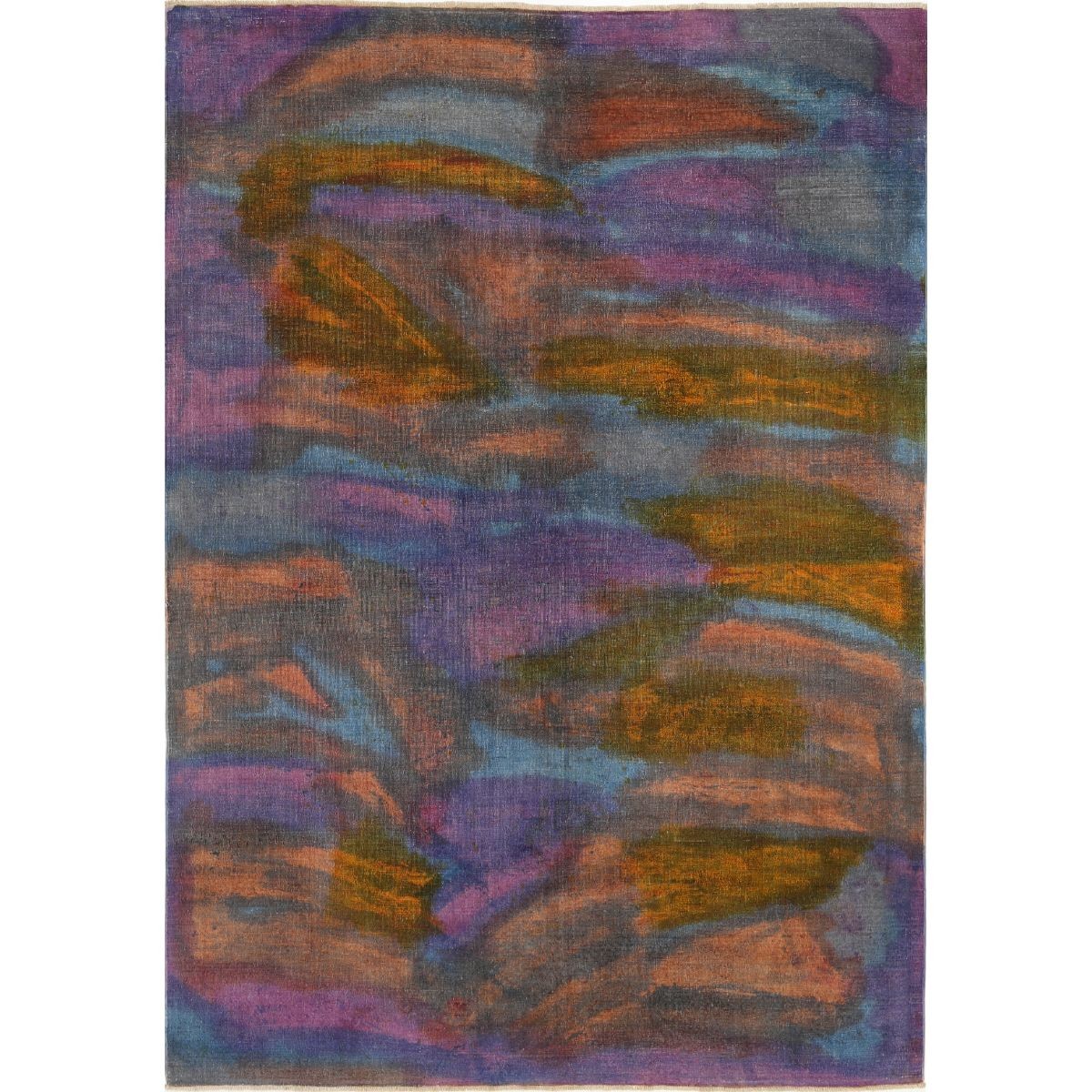 Overdye 6x9 Handmade Double Knotted Washable Wool Rug - Monochormatic