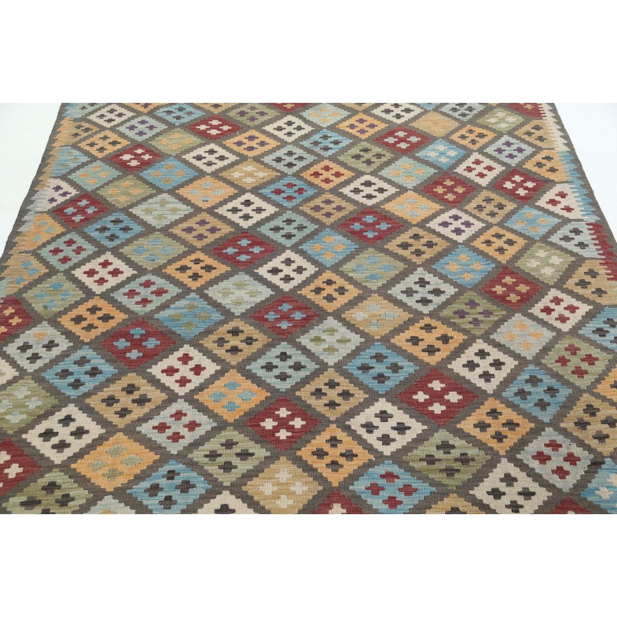 Maimana 6x8 Hand Woven Washable Wool Rug - Colorful