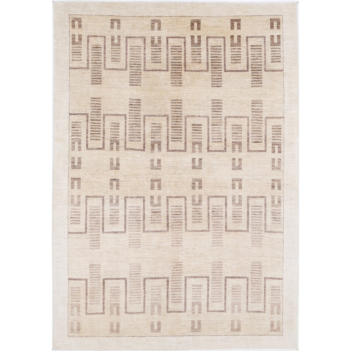 Modcar 6x9 Handmade Double Knotted Washable Wool Rug - Colorful