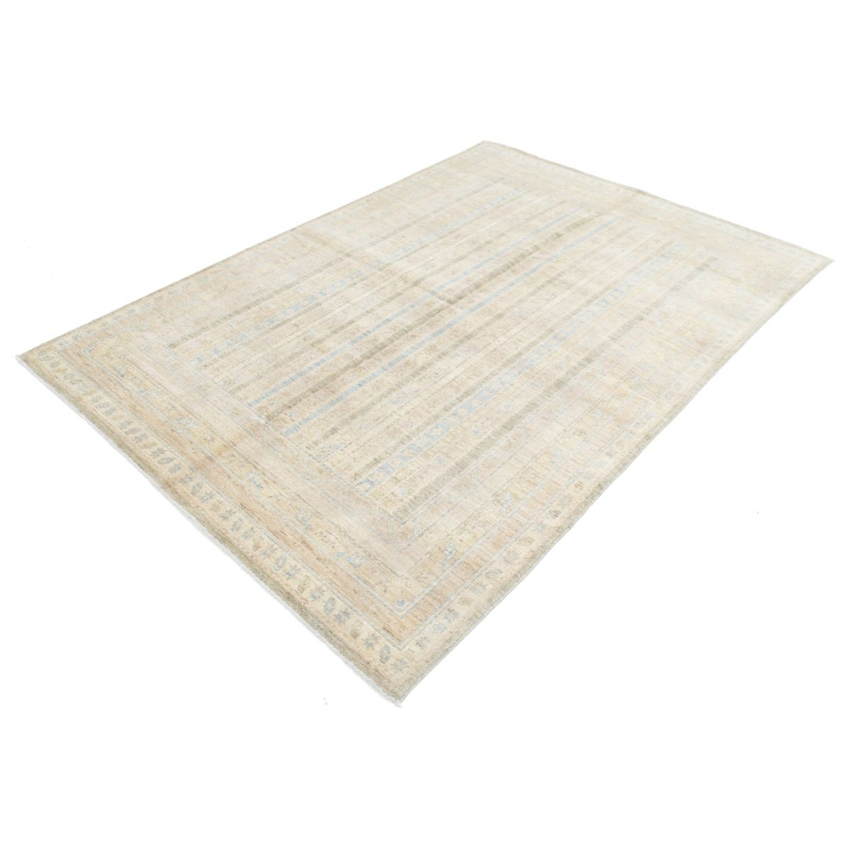 Shaal 6x8 Handmade Double Knotted Washable Wool Rug - Colorful