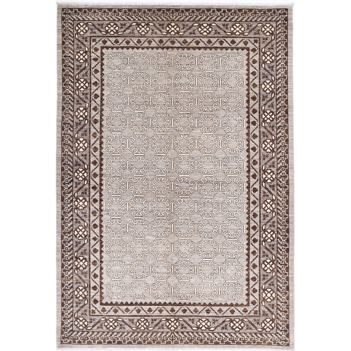 Modcar 7x10 Handmade Double Knotted Washable Wool Rug - Colorful