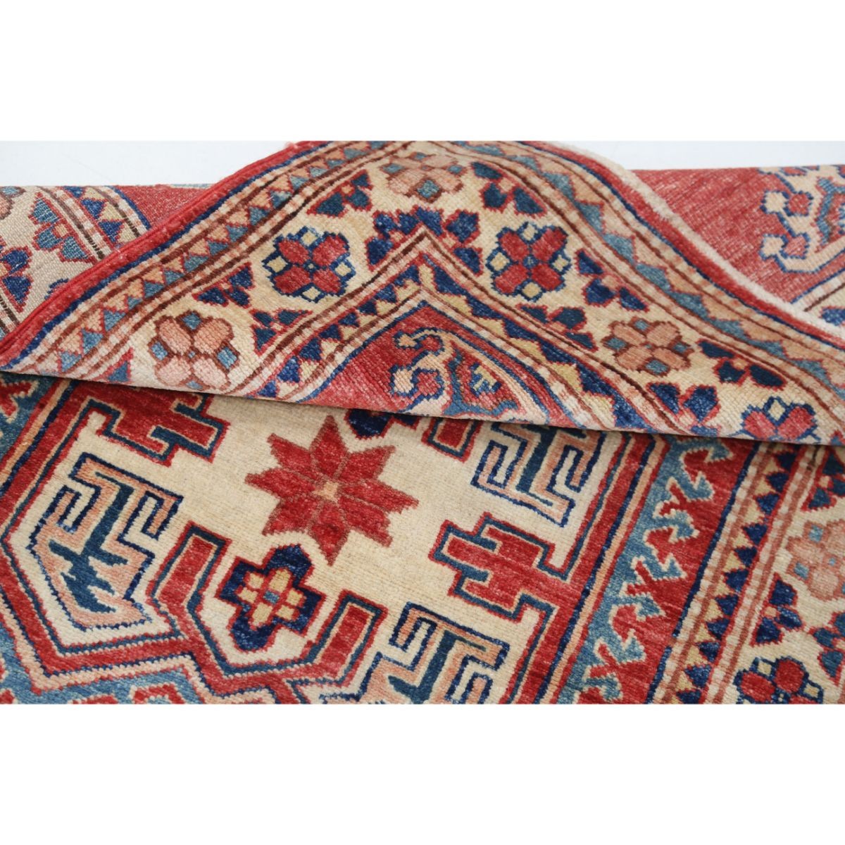 Kazak 3x4 Handmade Double Knotted Washable Wool Rug - Colorful