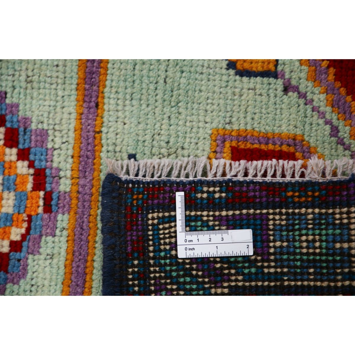Revival 3x4 Handmade Double Knotted Washable Wool Rug - Colorful