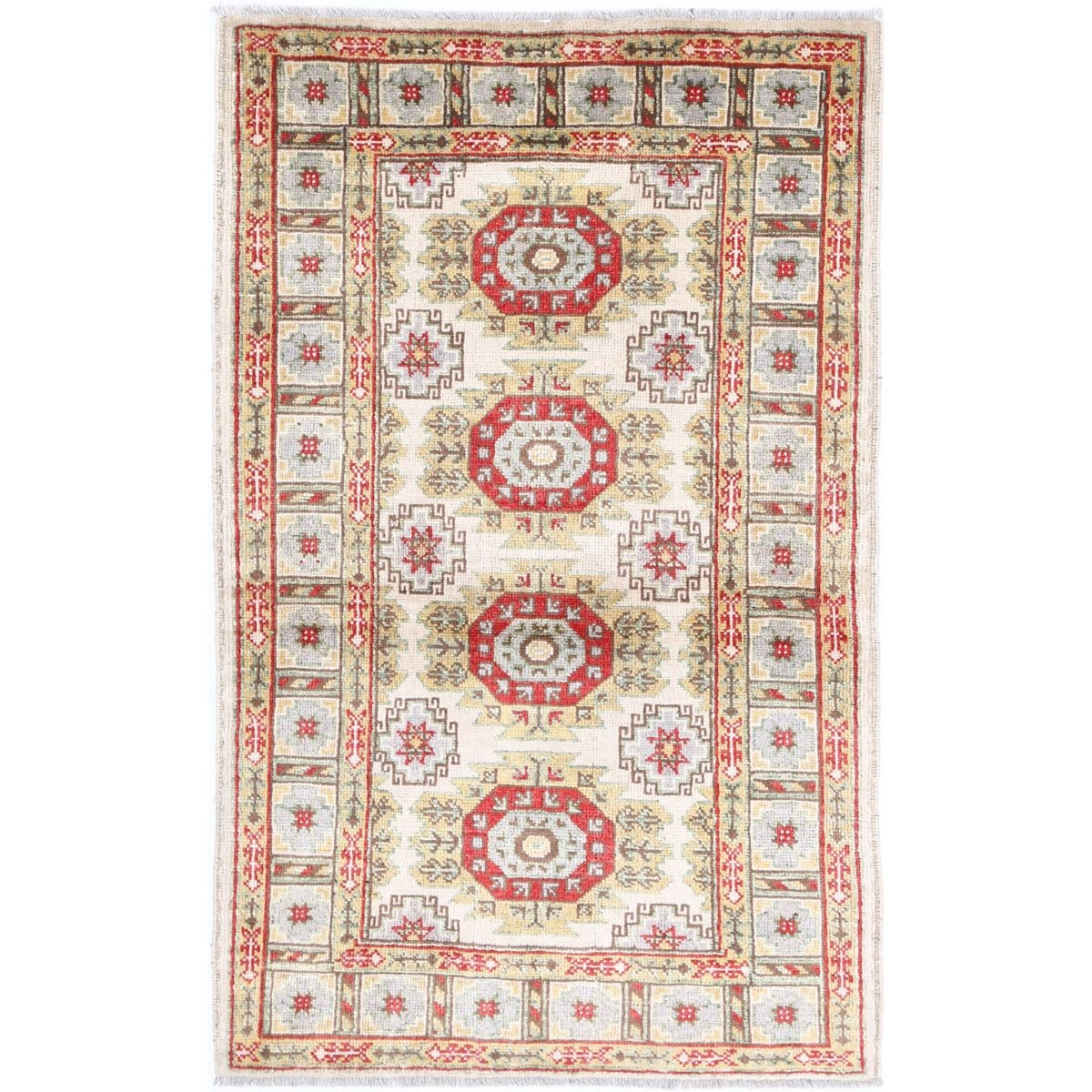 Revival 3x5 Handmade Double Knotted Washable Wool Rug - Colorful