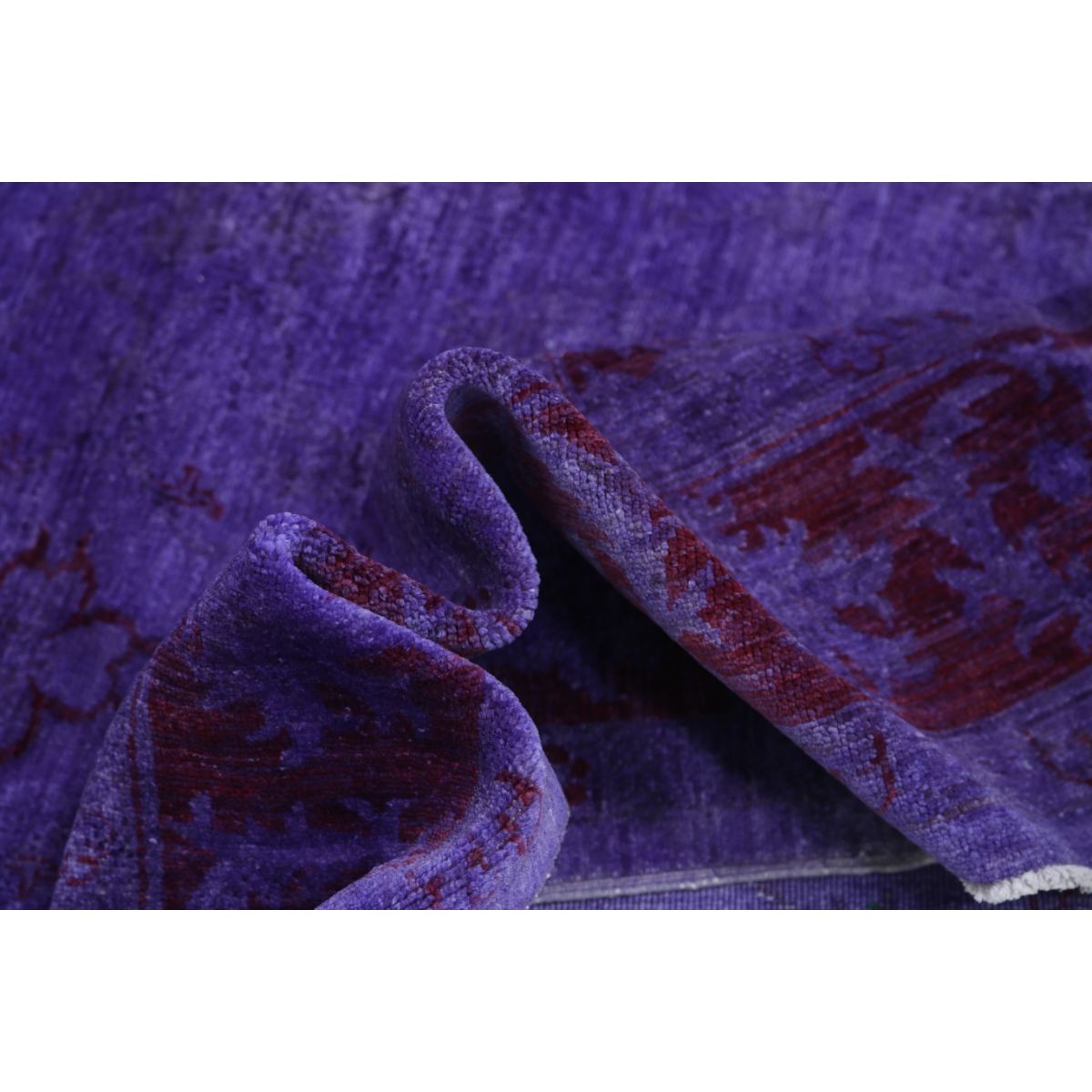 Overdye 5x8 Handmade Double Knotted Washable Wool Rug - Monochormatic