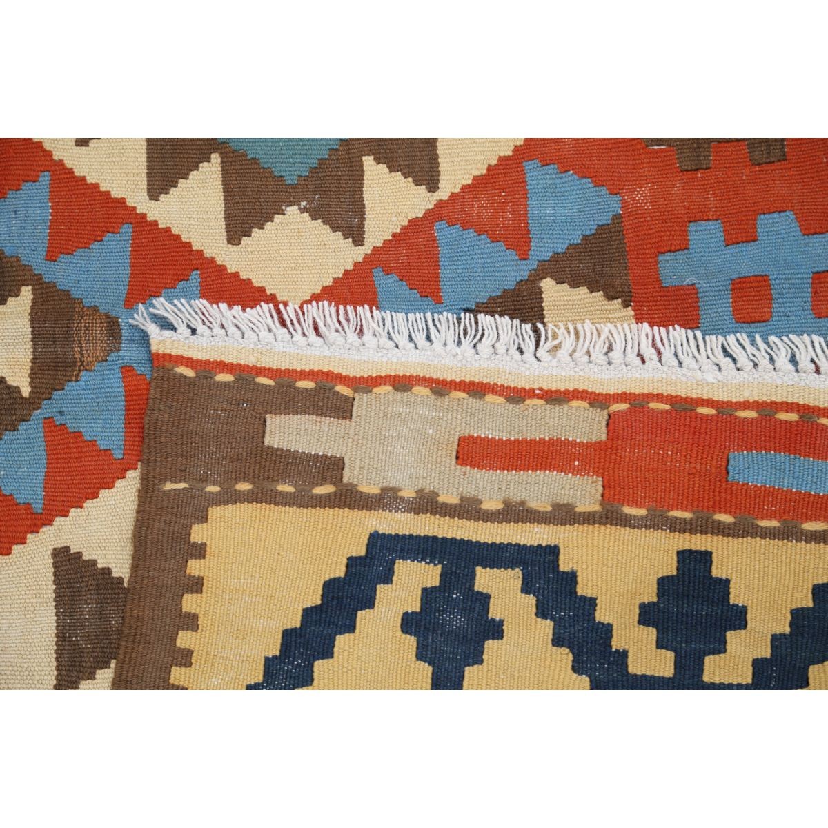 Kafkaas 5x7 Hand Woven Washable Wool Rug - Colorful
