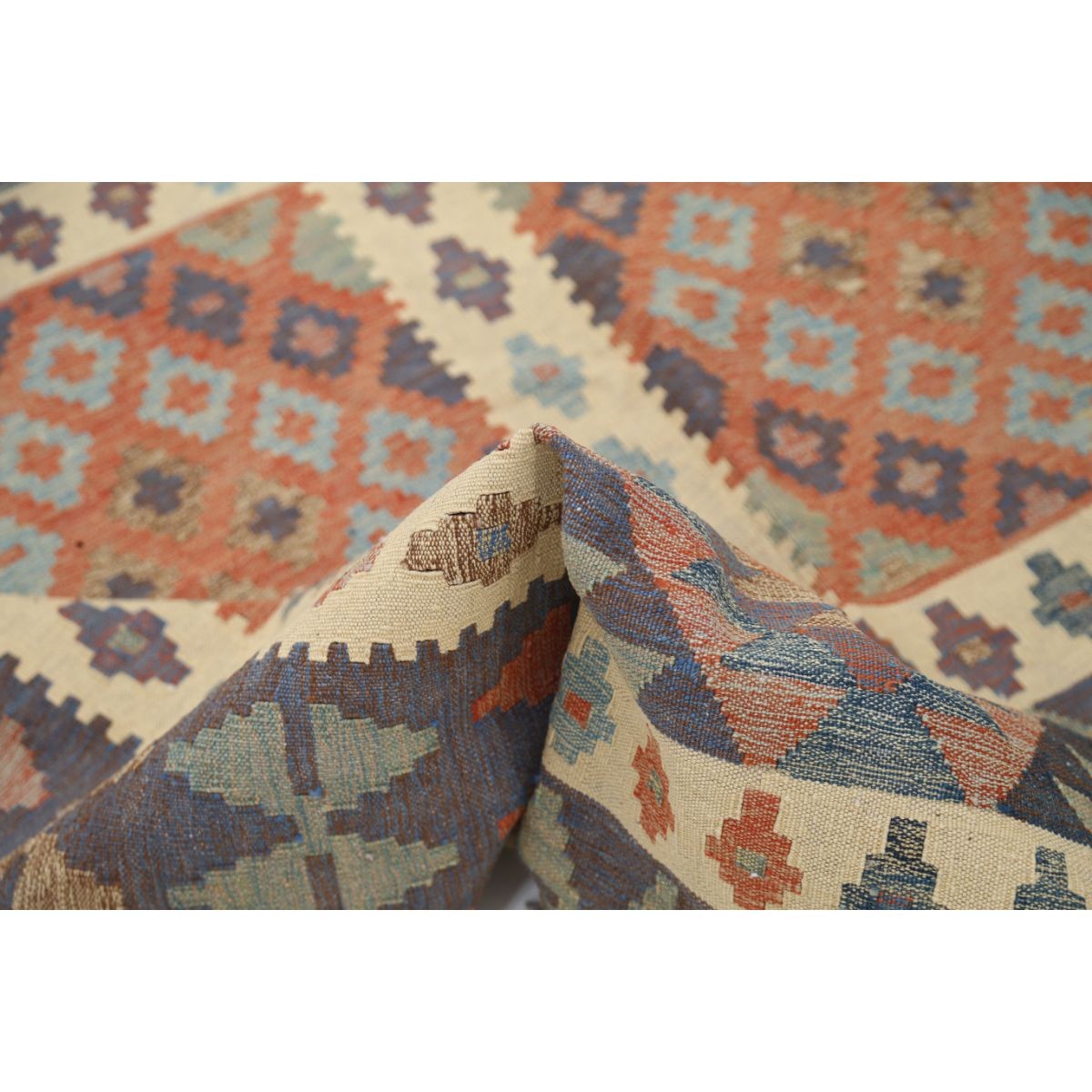 Kafkaas 5x7 Hand Woven Washable Wool Rug - Colorful