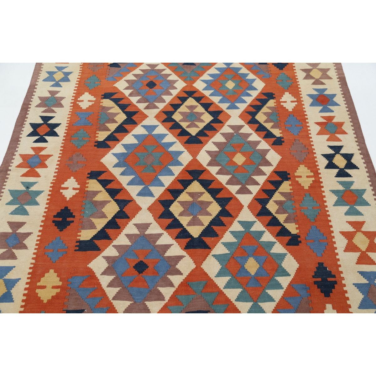 Kafkaas 5x7 Hand Woven Washable Wool Rug - Colorful