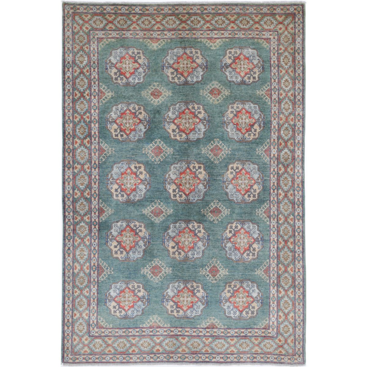 Revival 6x8 Handmade Double Knotted Washable Wool Rug - Colorful