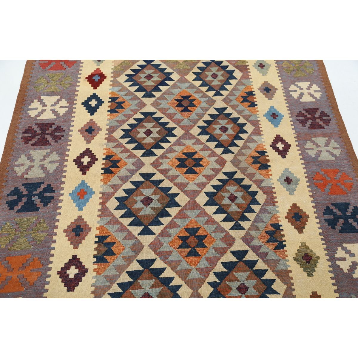 Kafkaas 5x7 Hand Woven Washable Wool Rug - Colorful